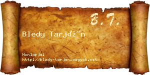 Bledy Tarján névjegykártya